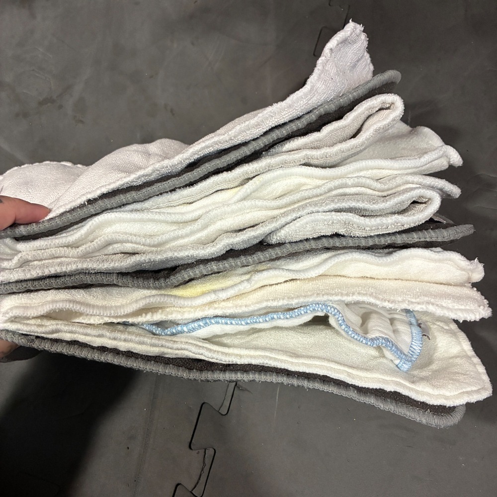 lot‎ 14 Cloth-eez AlvaBaby Cloth Diap Inserts Charcoal Bamboo Microfiber Large